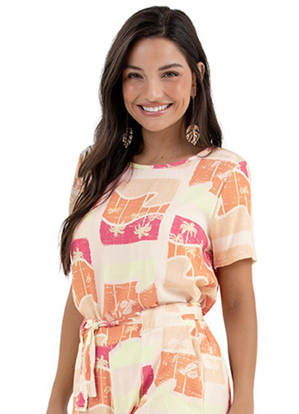 Rezzato - Blusa Sunny Prints Adulto Feminino Branco