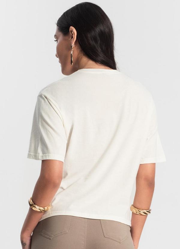 Rovitex - Blusa T-Shirt Feminina Bege 2