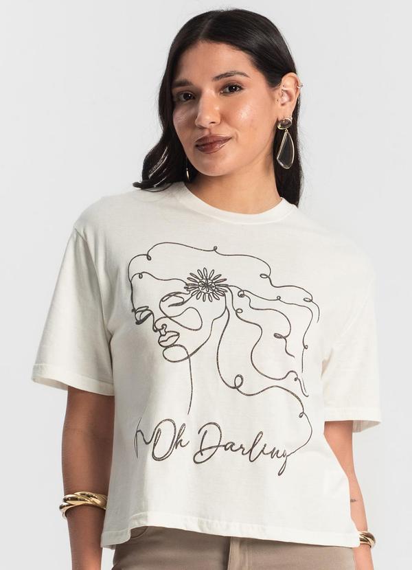 Rovitex - Blusa T-Shirt Feminina Bege 4