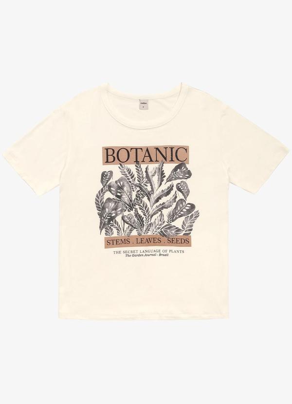 Rovitex - Blusa T- Shirt Feminina Bege 3