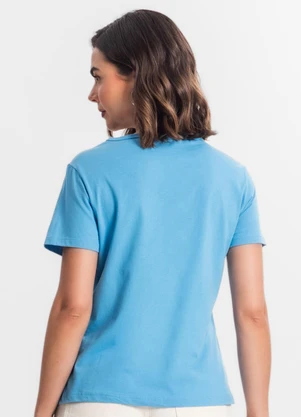Select - Blusa T-Shirt Feminina Estampada Azul - SELECT
