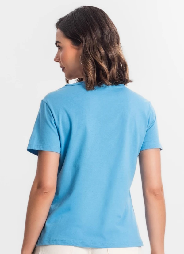 Select - Blusa T-Shirt Feminina Estampada Azul 2