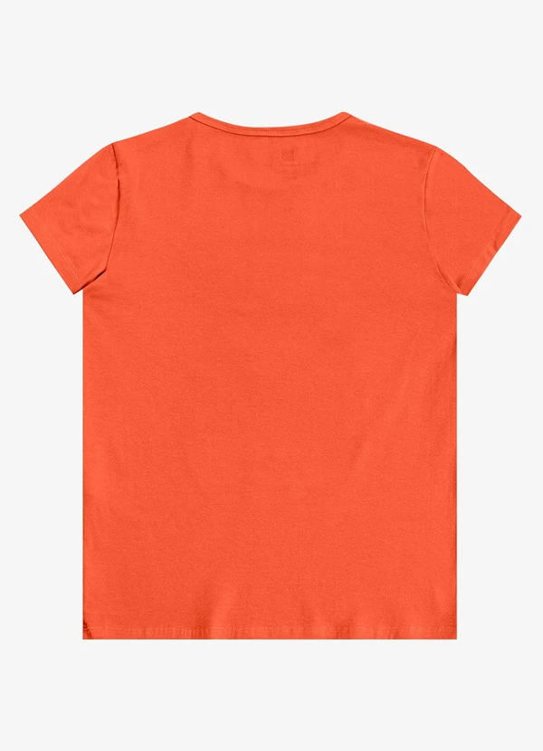 Select - Blusa T-Shirt Feminina Estampada Laranja 2