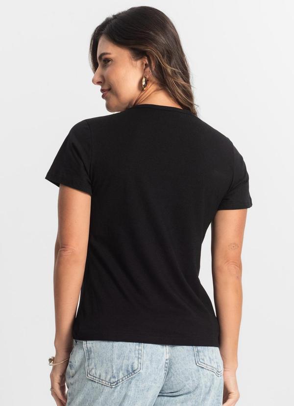 Select - Blusa T-Shirt Feminina Estampada Preto 2