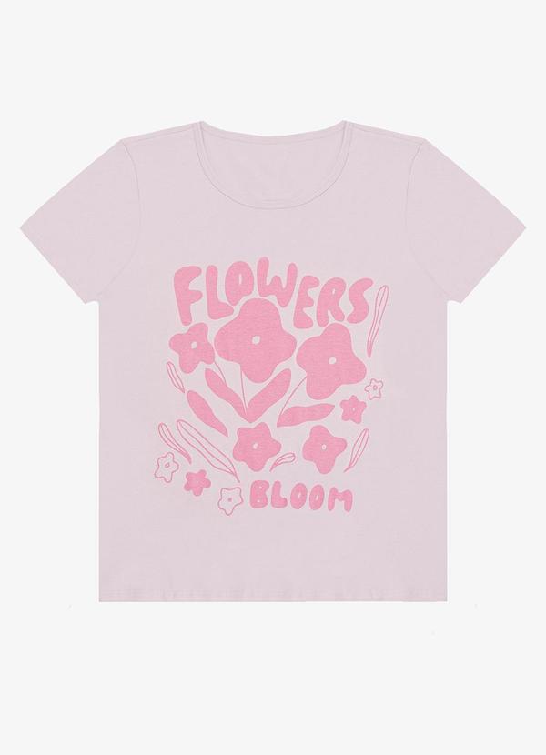Select - Blusa T-Shirt Feminina Estampada Rosa