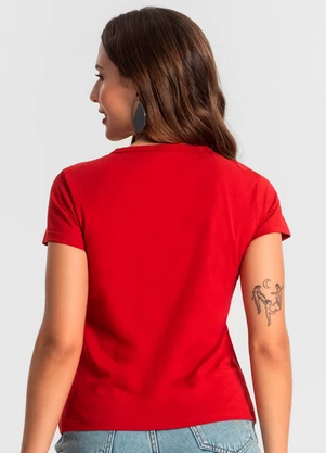 Select - Blusa T-Shirt Feminina Estampada Vermelho - SELECT