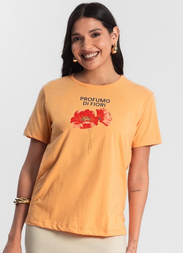 Rovitex - Blusa T- Shirt Feminina Laranja 1