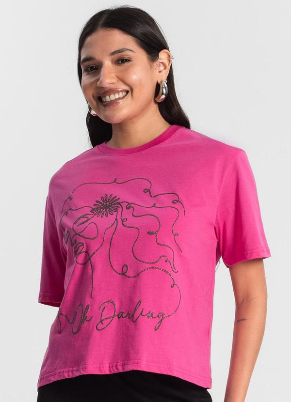 Rovitex - Blusa T-Shirt Feminina Rosa