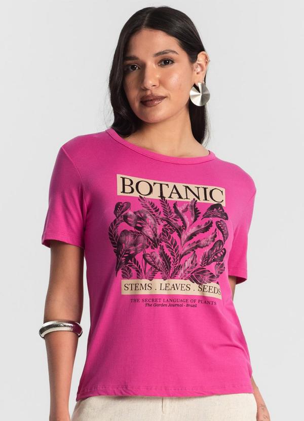Rovitex - Blusa T- Shirt Feminina Rosa