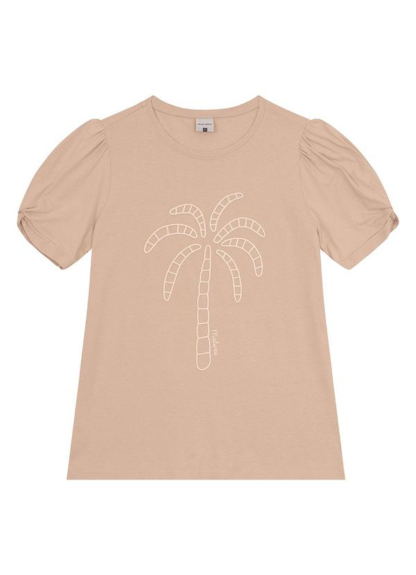 Malwee - Blusa Taupe Coqueiro em Puff 3