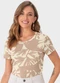 Malwee - Blusa Tradicional Animal Print Marrom - variação: Taupe