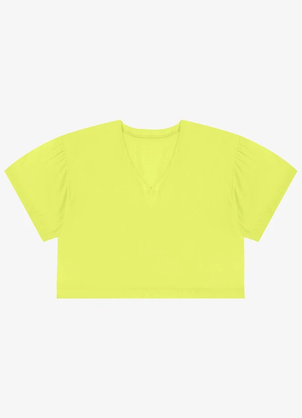 Infinita Cor - Blusa Tecido em Viscose Infinita Cor Amarelo
