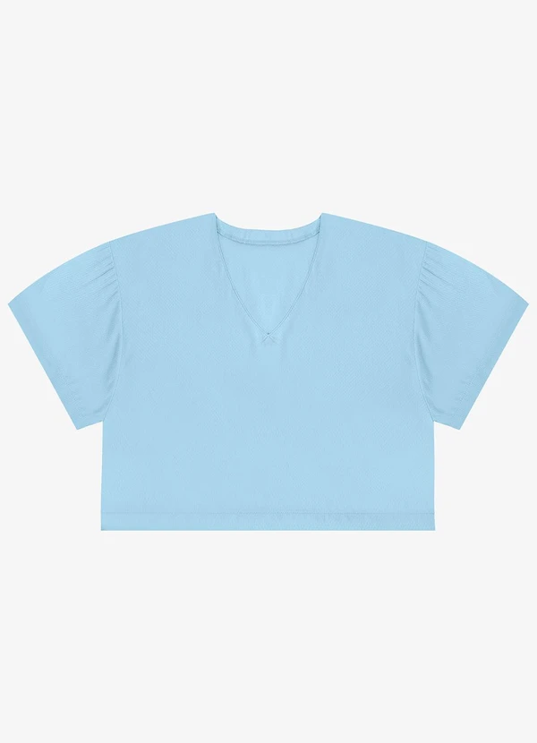 Infinita Cor - Blusa Tecido em Viscose Infinita Cor Azul