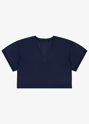 Blusa Tecido em Viscose Infinita Cor (Azul) - INFINITA COR