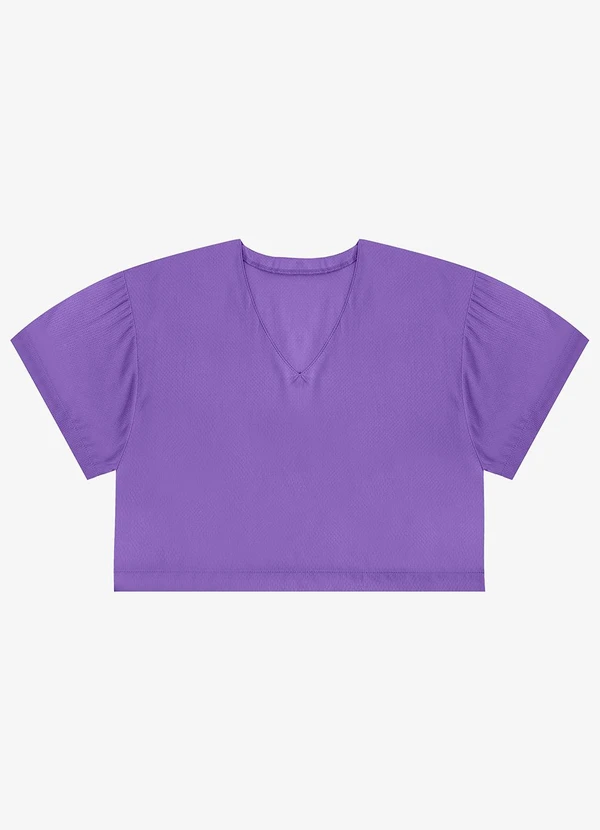 Infinita Cor - Blusa Tecido em Viscose Infinita Cor Roxo