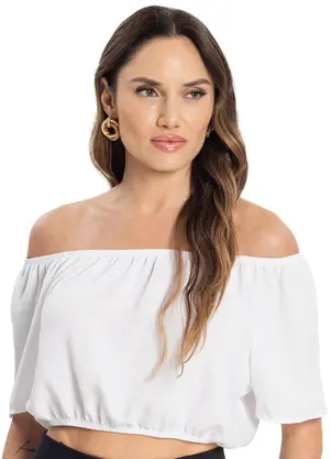 Endless - Blusa Tecido Plano Feminina Branco - ENDLESS
