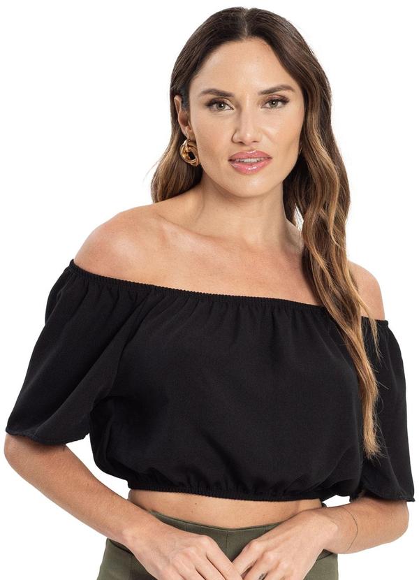 Endless - Blusa Tecido Plano Feminina Preto