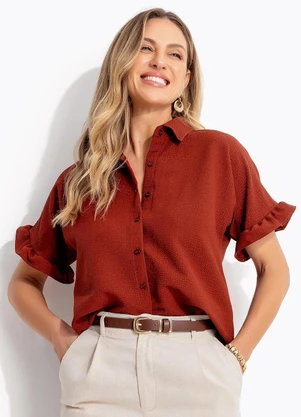 Quintess - Blusa Telha em Crepe Plano Anarruga - QUINTESS