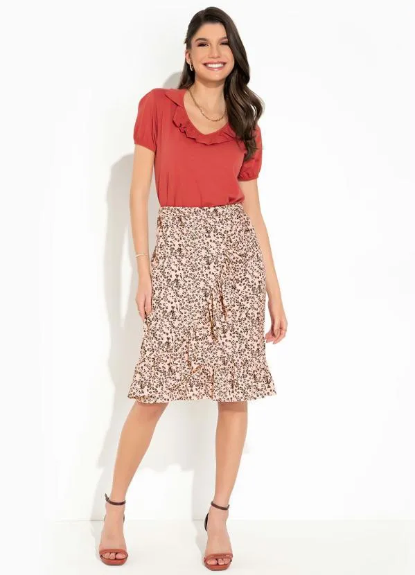 Rosalie - Blusa Terracota com Babado 4