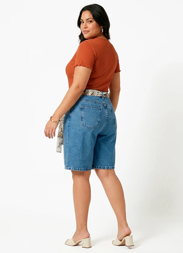 Quintess - Blusa Terracota em Malha Canelada 2