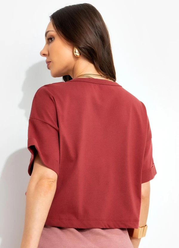 Bimini - Blusa Terracota em Malha de Algodão 2