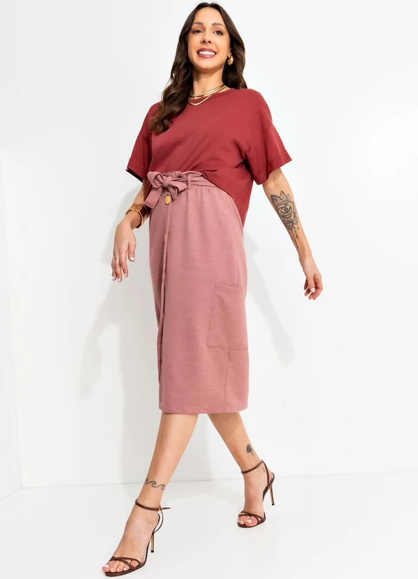 Bimini - Blusa Terracota em Malha de Algodão 3