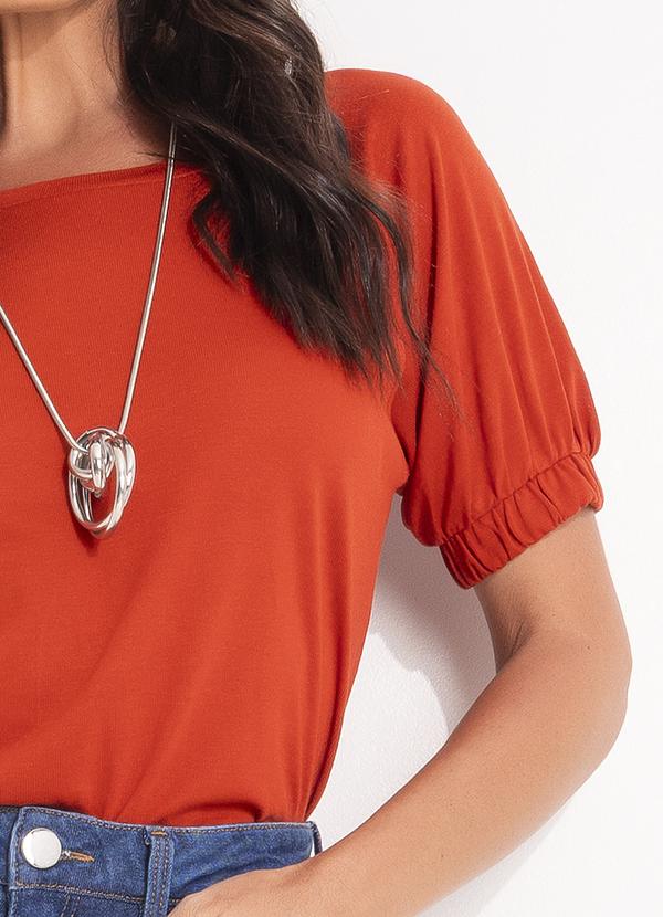 Quintess - Blusa Terracota em Malha Viscotricot 7