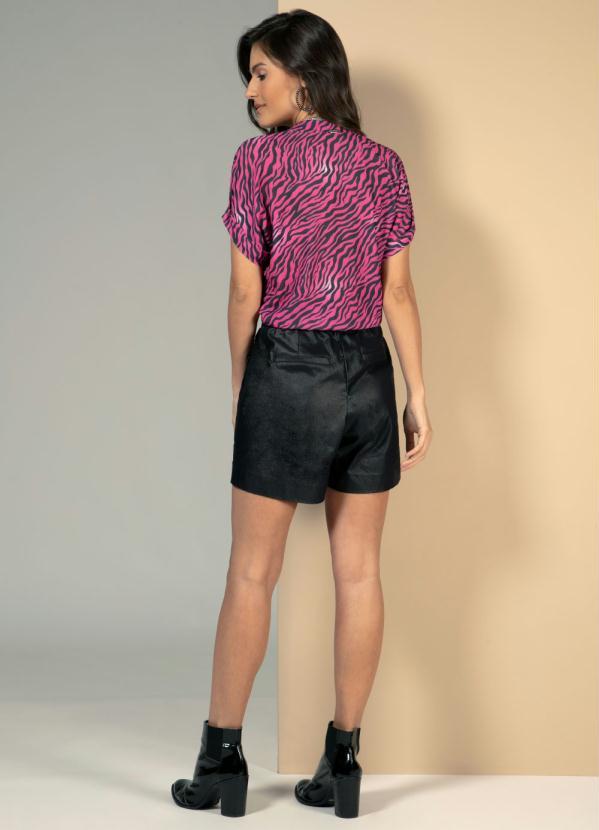 Quintess - Blusa Tigre Pink com Amarração Frontal 4