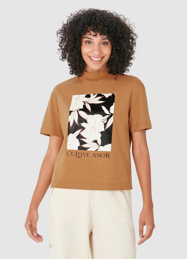 Malwee - Blusa Tradicional Cultive Amor Marrom 1