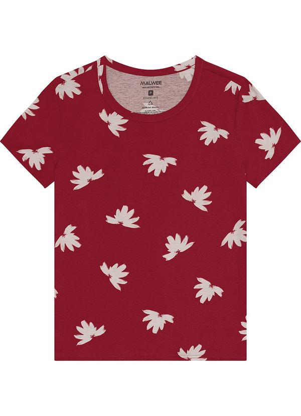 Malwee - Blusa Tradicional Floral Vermelho 2