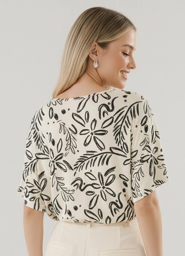 Fakini - Blusa Tropical Preto 2