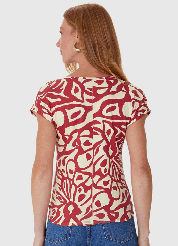 Malwee - Blusa Veemelha Abstrata em Viscose 2