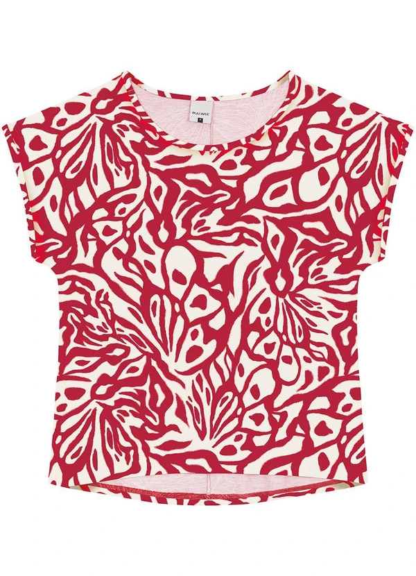 Malwee - Blusa Veemelha Abstrata em Viscose 6