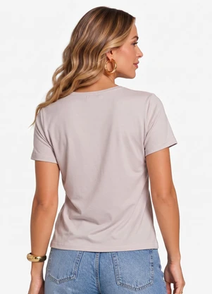Infinita Cor - Blusa Verão em Malha Suplex Cinza - INFINITA COR