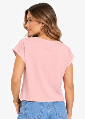 Infinita Cor - Blusa Verão em Malha Suplex Rosa - INFINITA COR