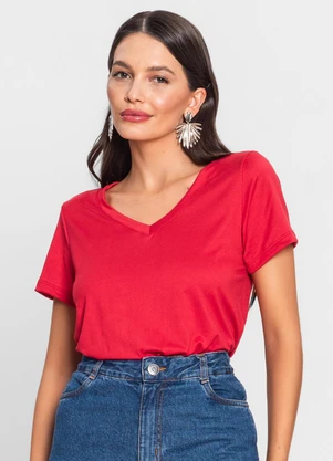 Rovitex - Blusa Verão Feminino em Malha Delicate Vermelho - ROVITEX