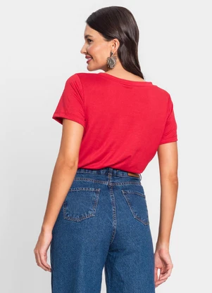 Rovitex - Blusa Verão Feminino em Malha Delicate Vermelho - ROVITEX