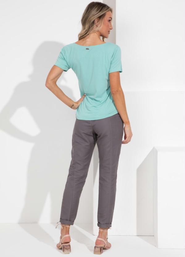 Quintess - Blusa Verde Água com Detalhe em Botões 4