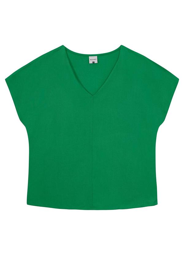 Malwee - Blusa Verde Box em Viscolinho Sarjado 3