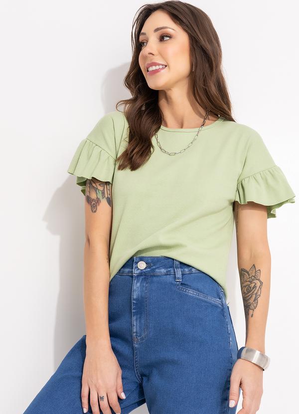 Bimini - Blusa Verde Claro em Canelado 6