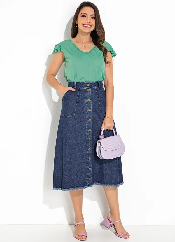 Rosalie - Blusa Verde Claro em Malha 3