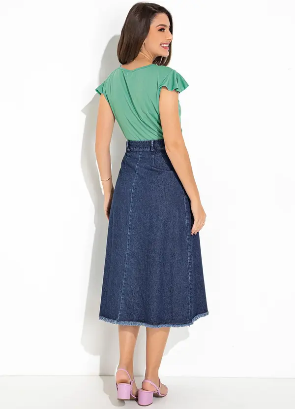 Rosalie - Blusa Verde Claro em Malha 4