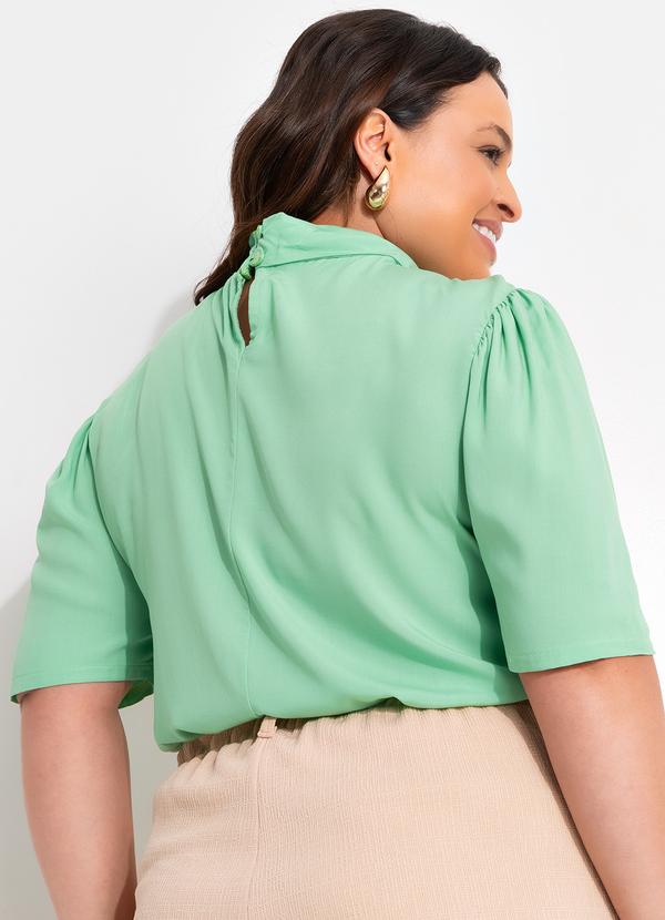 Quintess - Blusa Verde Claro em Viscose Plana 6