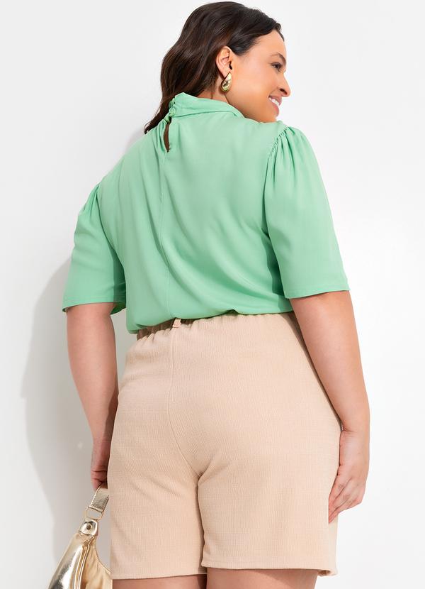 Quintess - Blusa Verde Claro em Viscose Plana 4