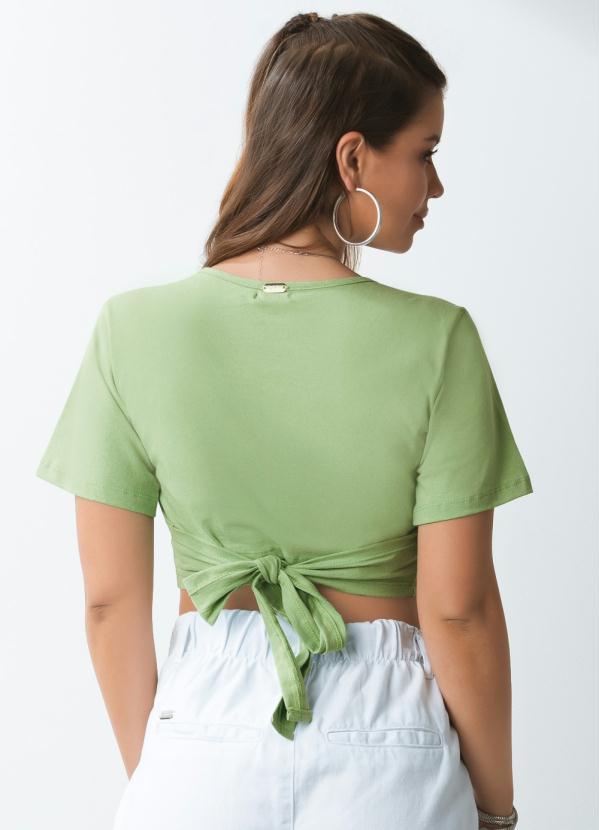 Outlet - Blusa Verde com Amarração 2