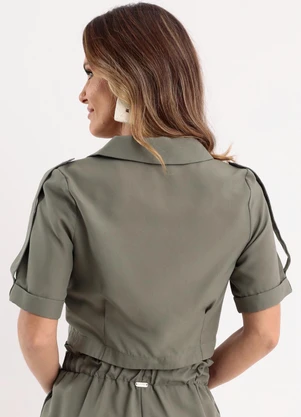Quintess - Blusa Verde com Botões - QUINTESS