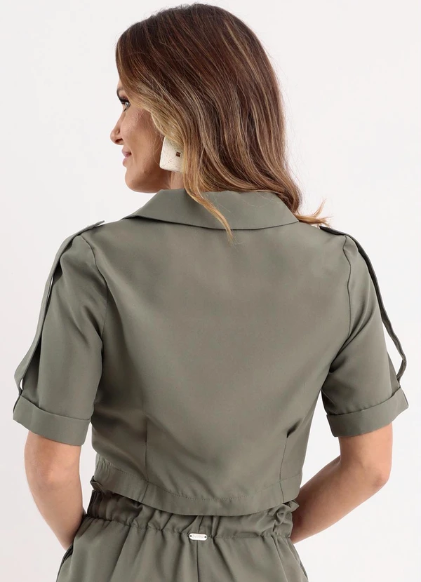 Quintess - Blusa Verde com Botões 7