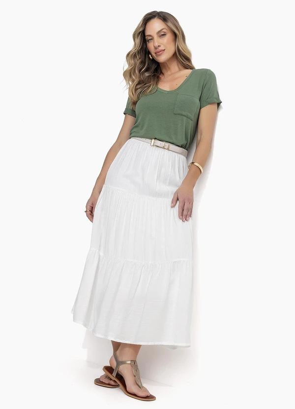 Quintess - Blusa Verde com Decote V e Bolso Frontal 5