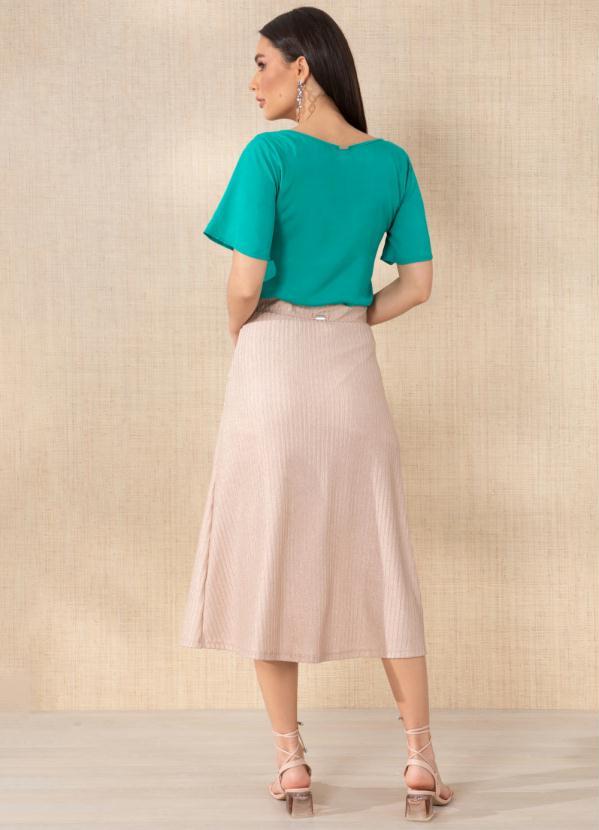 Queima Estoque - Blusa Verde com Detalhe no Decote 4