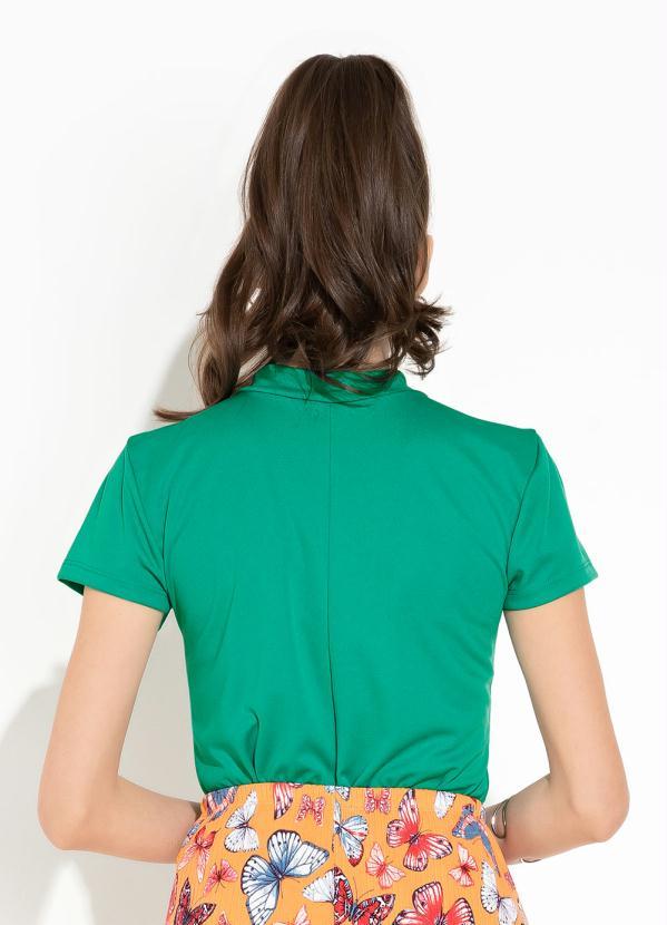 Rosalie - Blusa Verde com Gola Laço 2